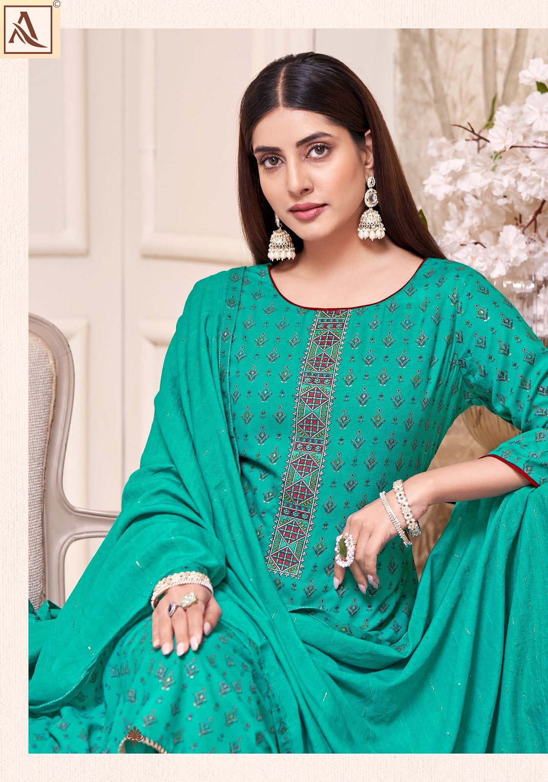 Zarina Edition 11 Alok Pure Viscose Karachi Salwar Suits Wholesaler India