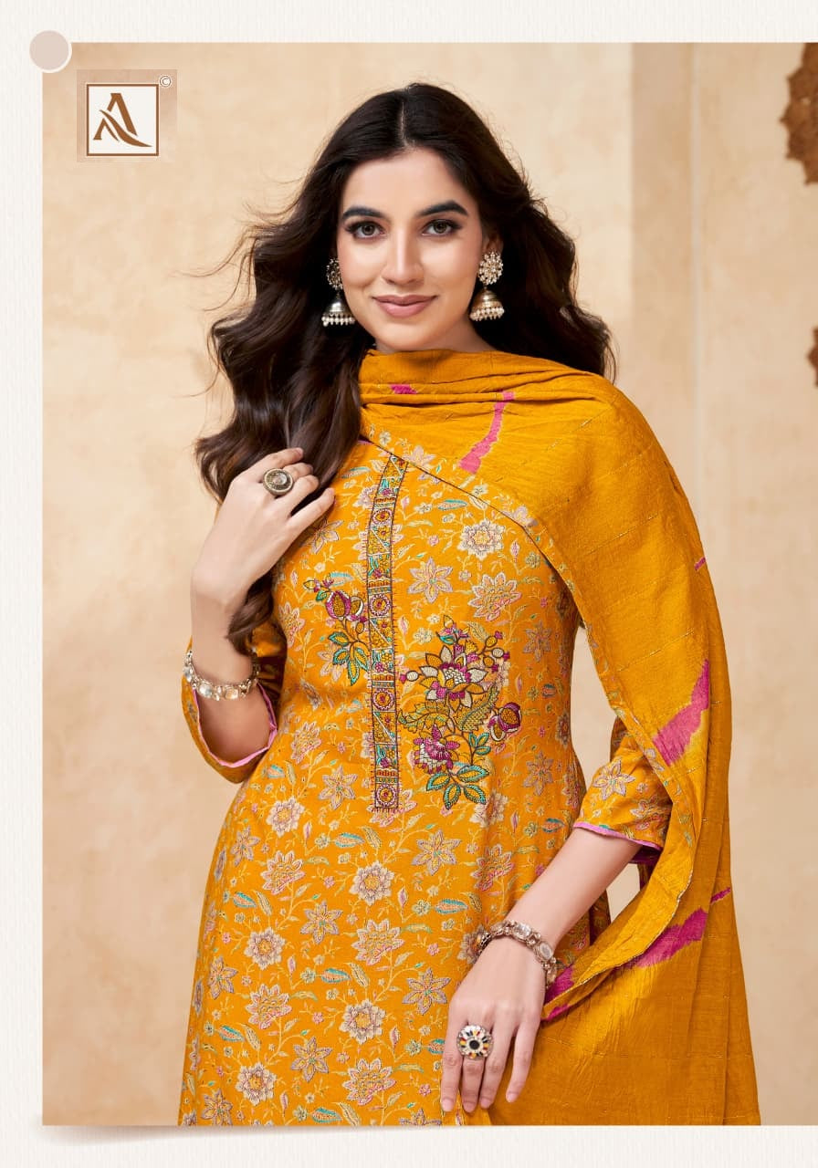 Zarina Edition 13 Alok Viscose Reyon Karachi Salwar Suits Exporter