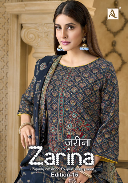 Zarina Edition 15 Alok Viscose Reyon Karachi Salwar Suits Wholesale Price