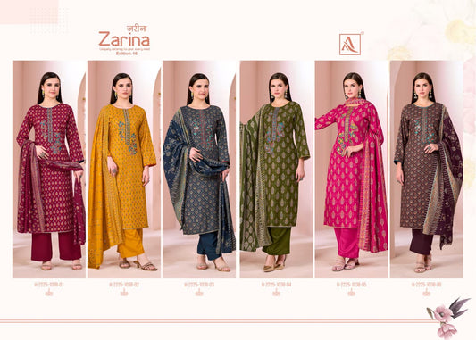 Zarina Edition 16 Alok Viscose Reyon Karachi Salwar Suits Exporter India
