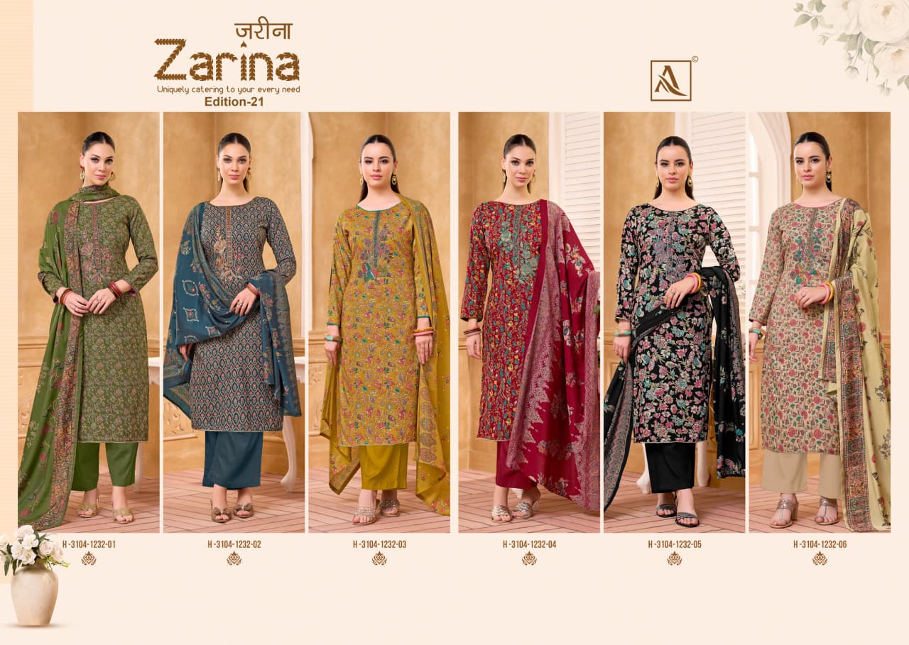 Zarina Edition 21 Alok Viscose Reyon Karachi Salwar Suits Supplier Gujarat