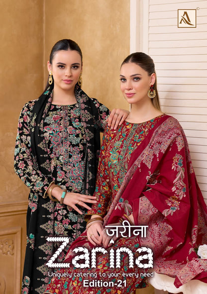 Zarina Edition 21 Alok Viscose Reyon Karachi Salwar Suits Supplier Gujarat