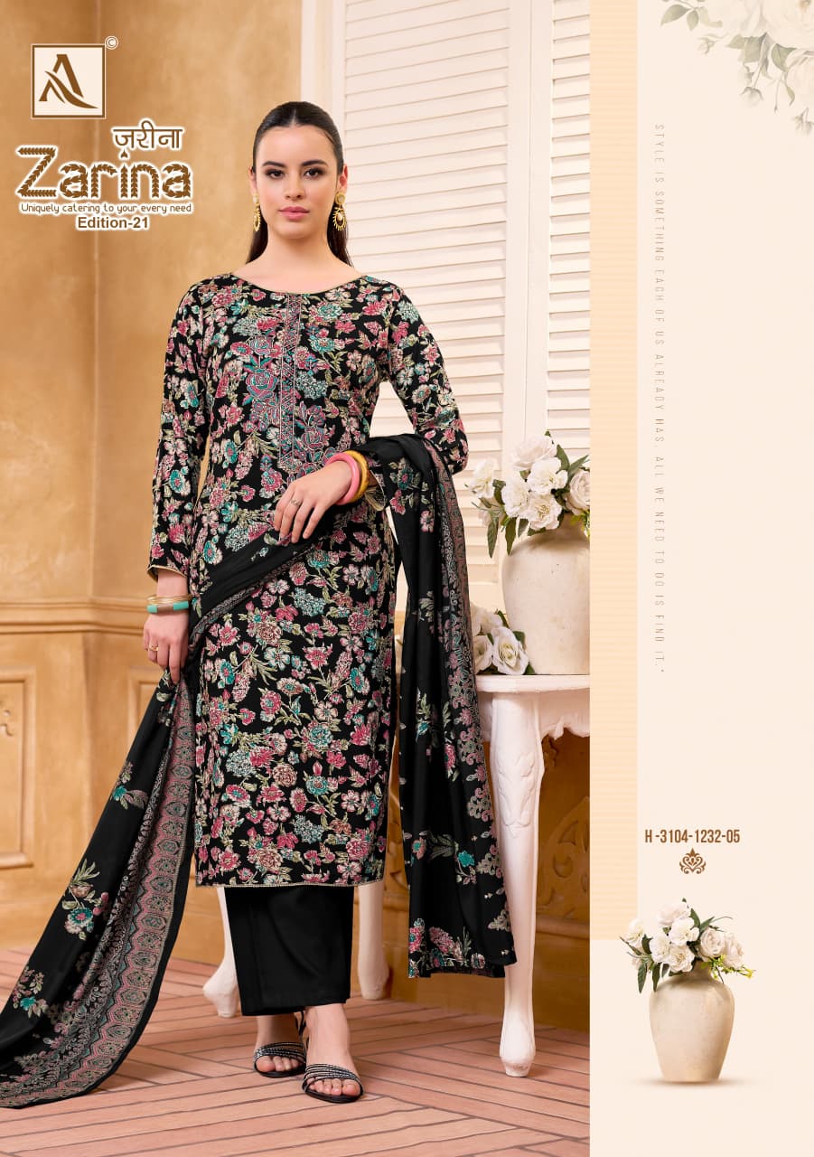 Zarina Edition 21 Alok Viscose Reyon Karachi Salwar Suits Supplier Gujarat