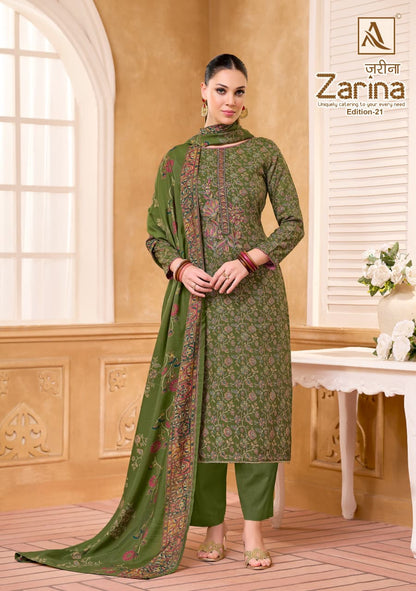 Zarina Edition 21 Alok Viscose Reyon Karachi Salwar Suits Supplier Gujarat