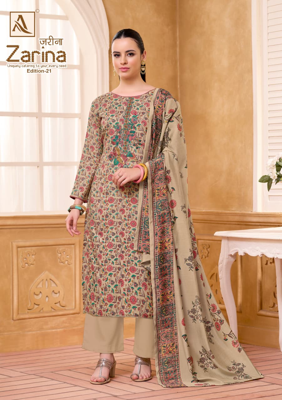 Zarina Edition 21 Alok Viscose Reyon Karachi Salwar Suits Supplier Gujarat