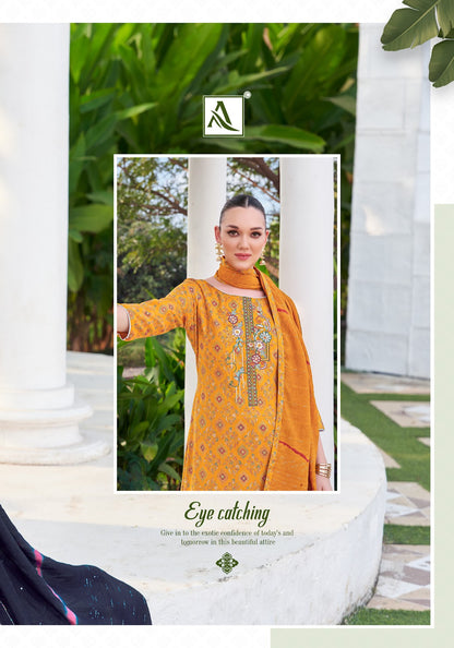 Zarina Edition 8 Alok Viscose Rayon Karachi Salwar Suits Wholesale