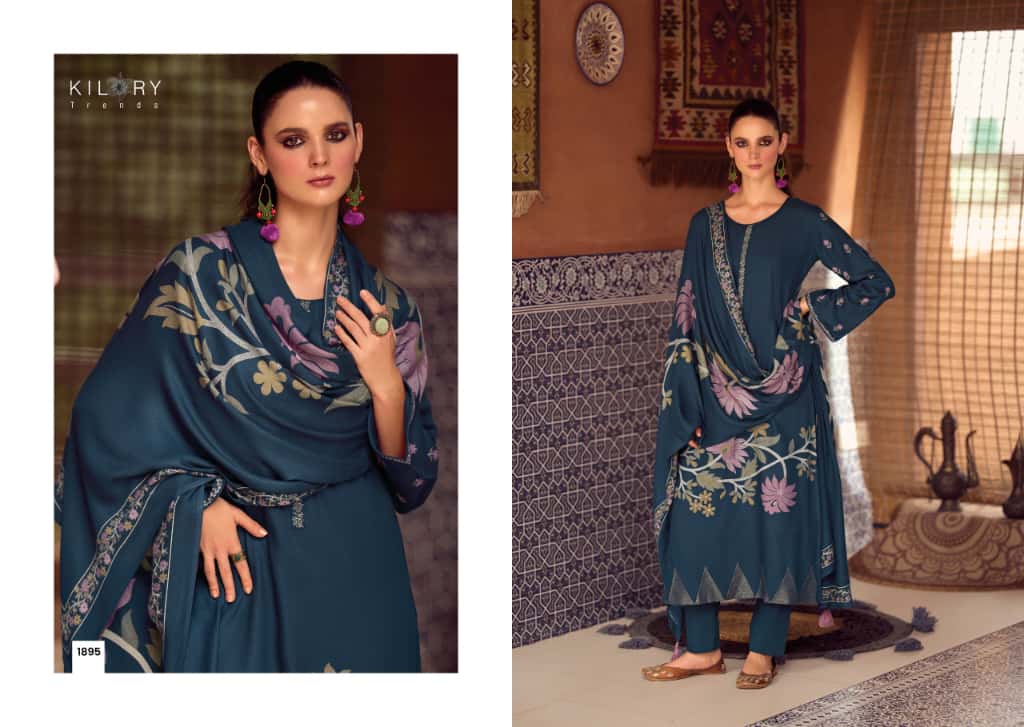 Zarina Excel Kilory Pashmina Suits Wholesale Price