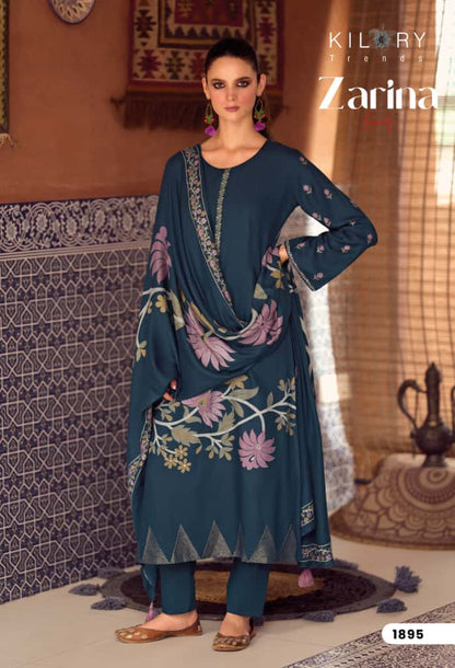Zarina Excel Kilory Pashmina Suits Wholesale Price