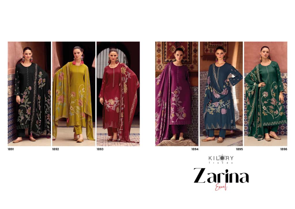 Zarina Excel Kilory Pashmina Suits Wholesale Price