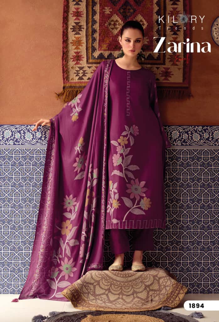 Zarina Excel Kilory Pashmina Suits Wholesale Price