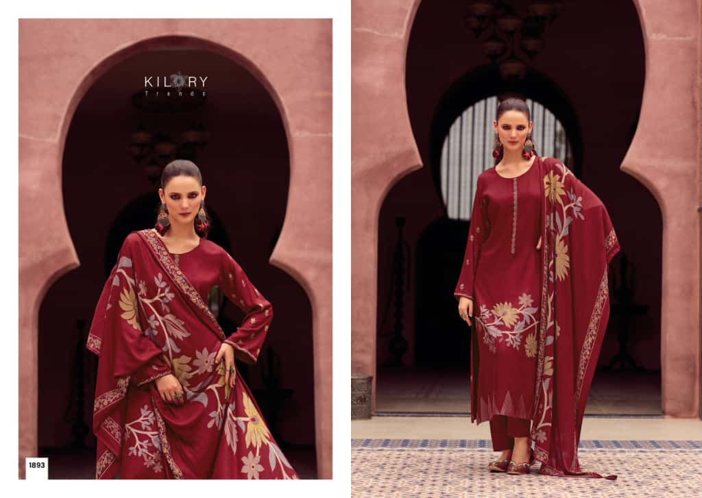 Zarina Excel Kilory Pashmina Suits Wholesale Price