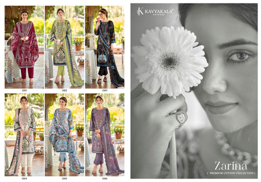 Zarina Kavyakala Lawn Cotton Karachi Salwar Suits Wholesale