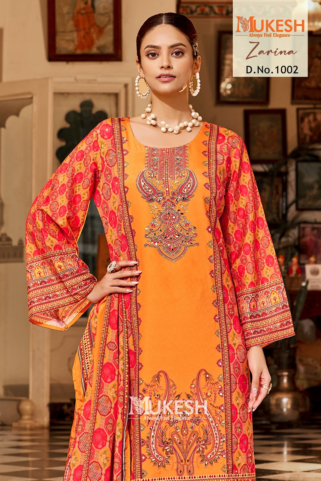 Zarina Mukesh Banwery Crape Silk Readymade Plazzo Style Suits Wholesaler India