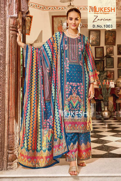 Zarina Mukesh Banwery Crape Silk Readymade Plazzo Style Suits Wholesaler India