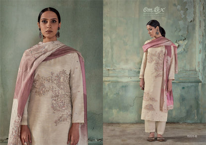 Zarina Omtex Linen Jacquard Pant Style Suits Manufacturer Ahmedabad