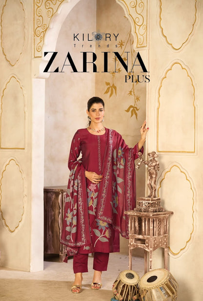 Zarina Plus Kilory Pure Muslin Pant Style Suits Manufacturer