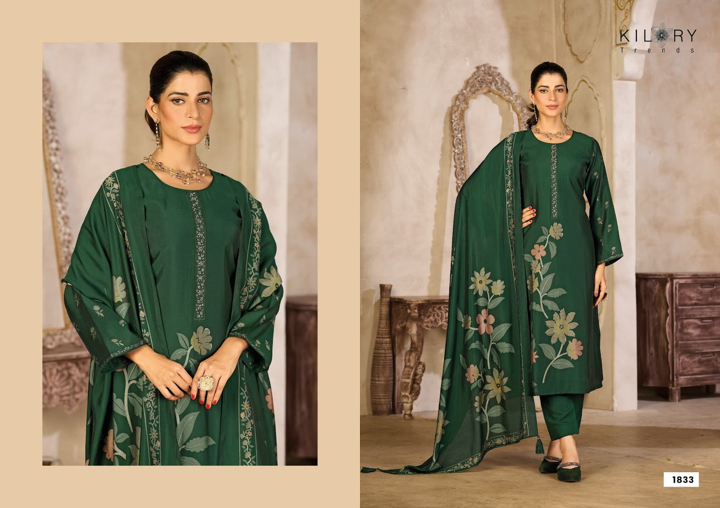 Zarina Plus Kilory Pure Muslin Pant Style Suits Manufacturer