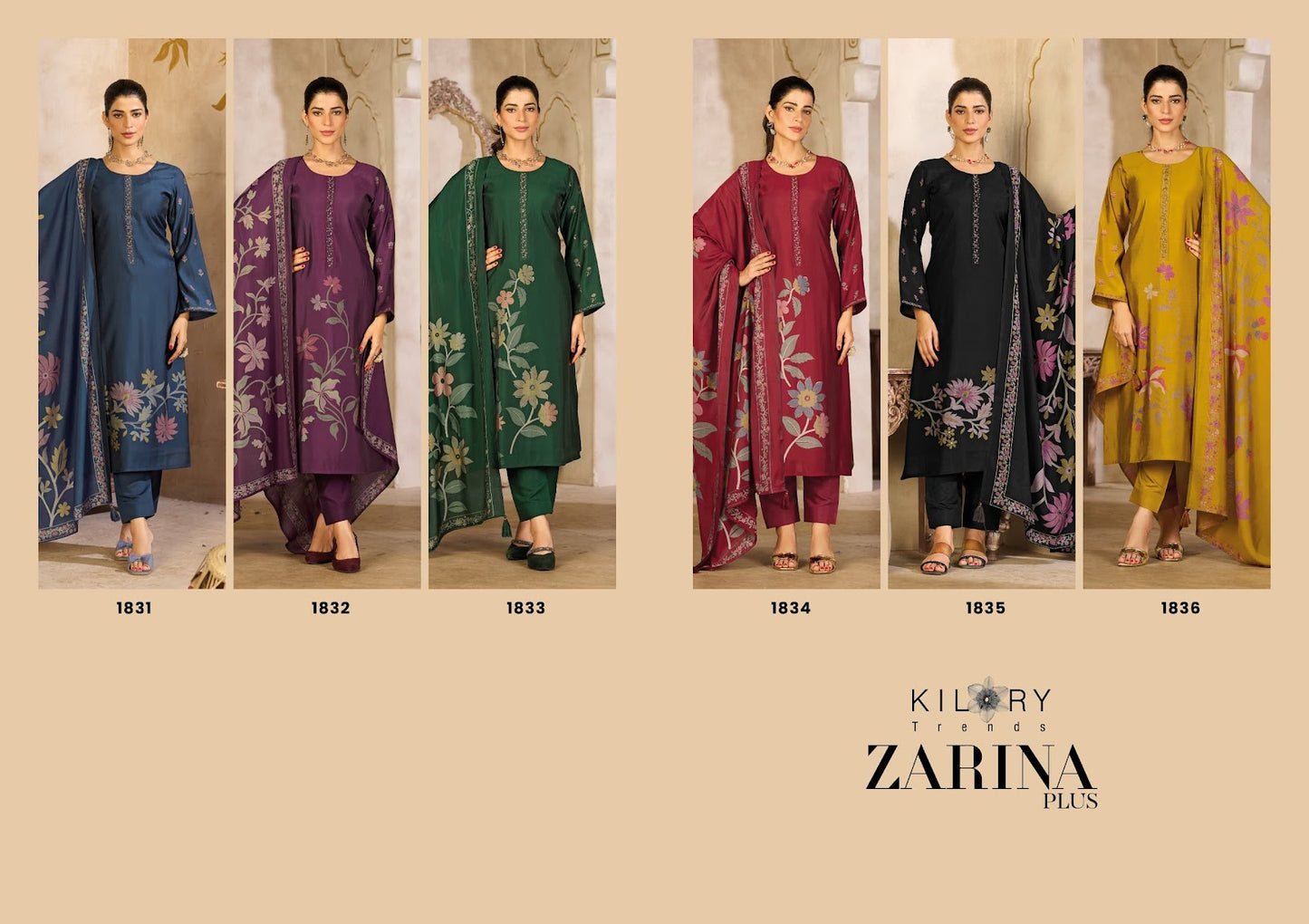 Zarina Plus Kilory Pure Muslin Pant Style Suits Manufacturer