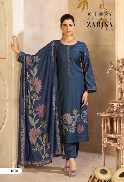 Zarina Plus Kilory Pure Muslin Pant Style Suits Manufacturer