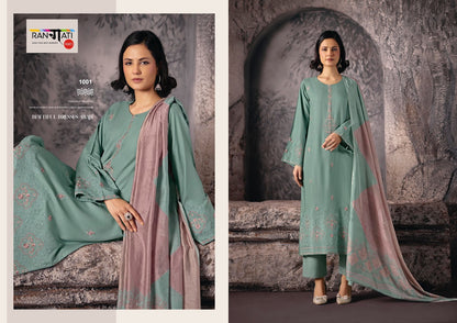 Zarina Rangati Prints Pashmina Suits Exporter