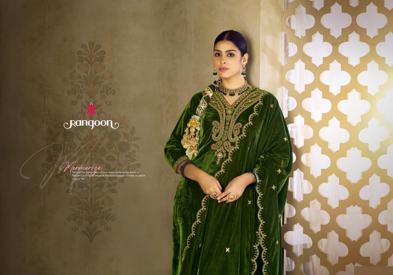 Zarina Rangoon Viscose Readymade Velvet Suits Manufacturer