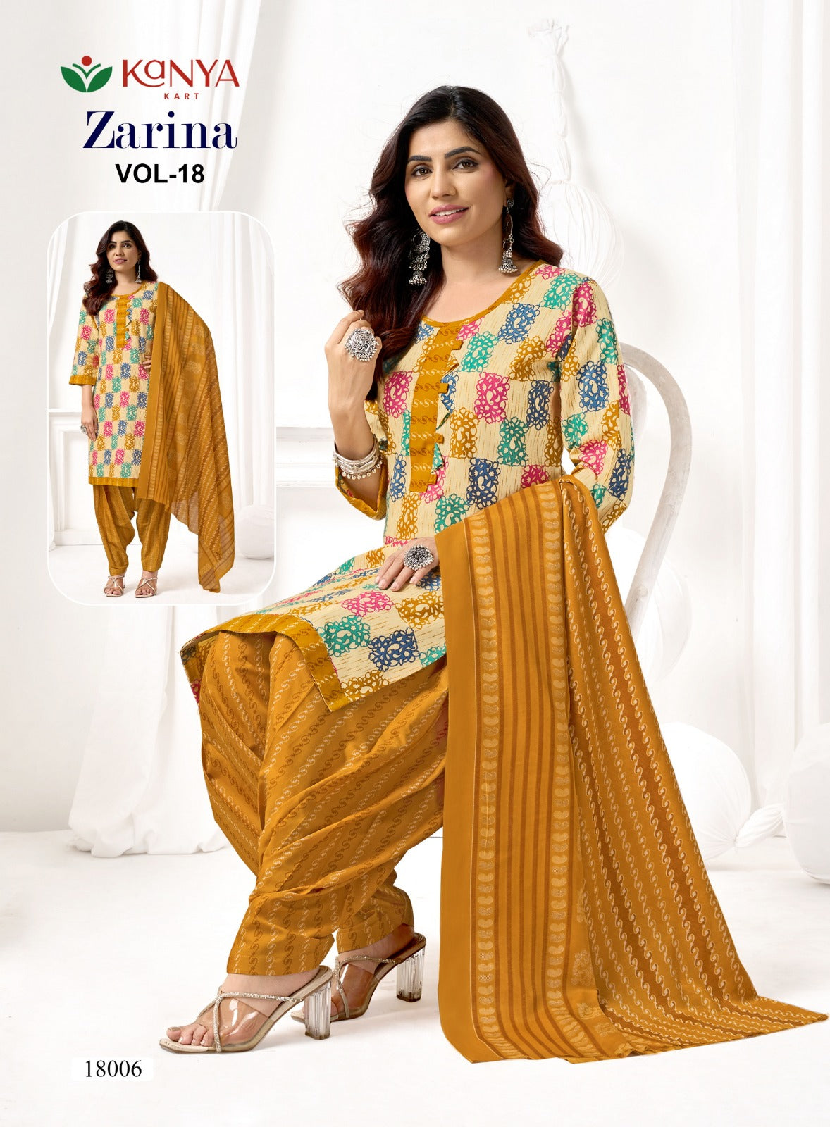 Zarina Vol 18 Kcm Readymade Patiyala Suits Wholesaler Ahmedabad