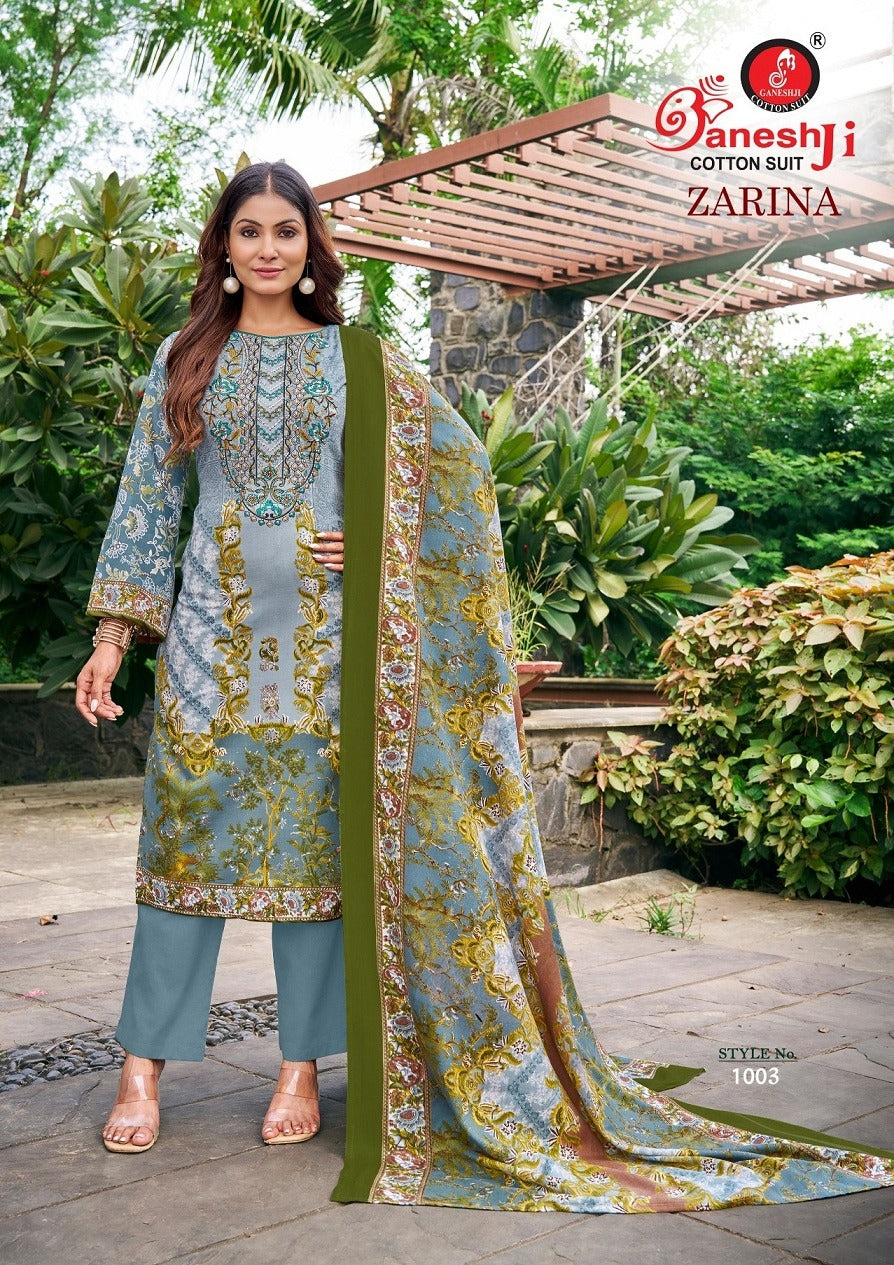 Zarina Vol 1 Ganeshji Cotton Karachi Salwar Suits Supplier India