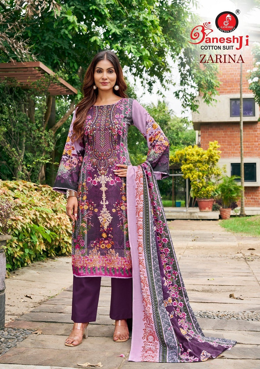 Zarina Vol 1 Ganeshji Cotton Karachi Salwar Suits Supplier India