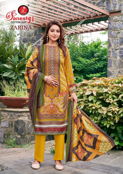 Zarina Vol 1 Ganeshji Cotton Karachi Salwar Suits Supplier India