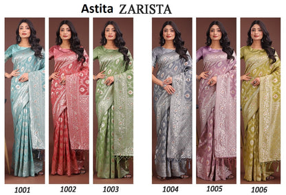 Zarista 1001-1006 Astita Linen Cotton Sarees Wholesaler