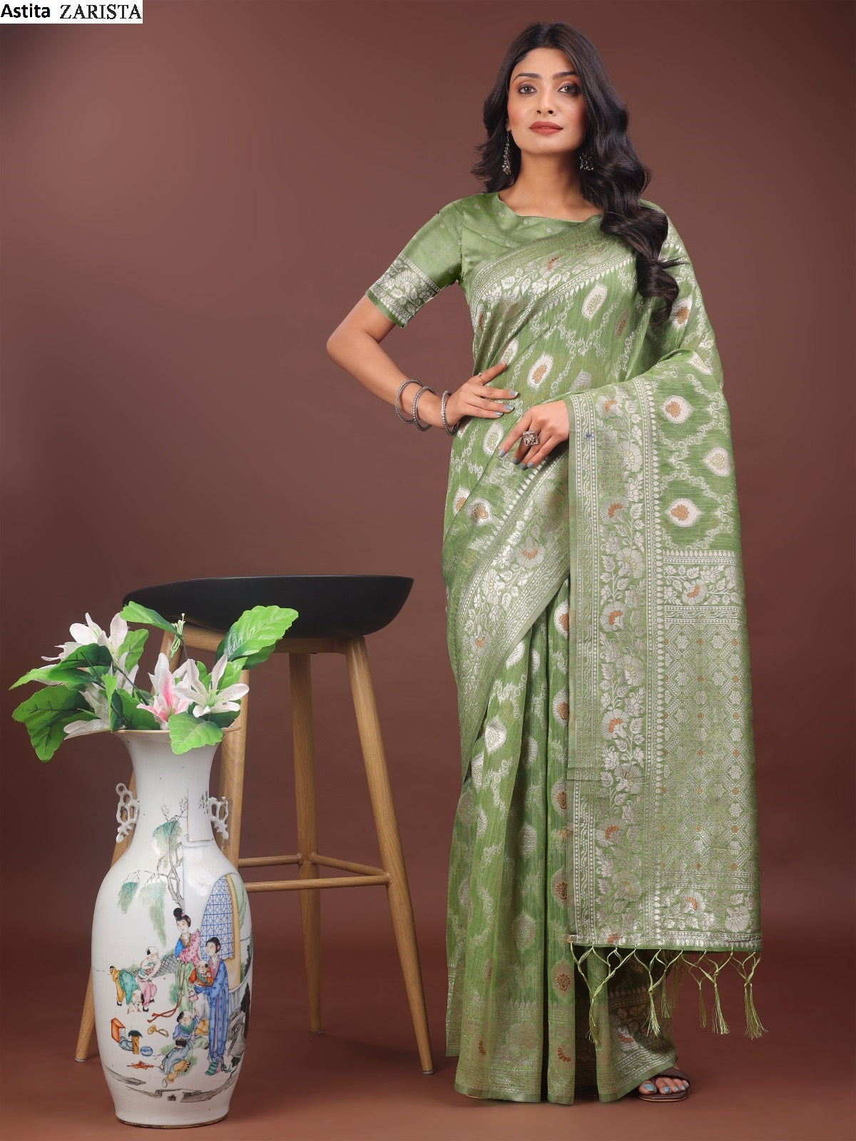 Zarista 1001-1006 Astita Linen Cotton Sarees Wholesaler