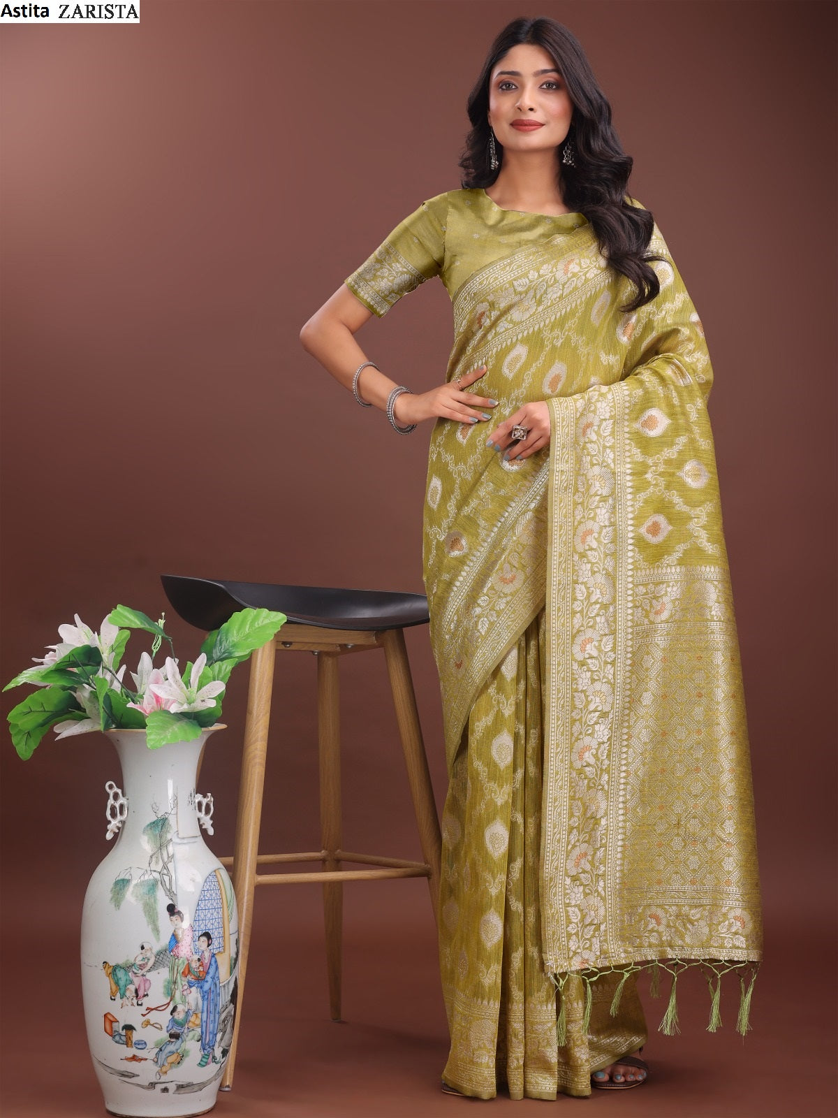 Zarista 1001-1006 Astita Linen Cotton Sarees Wholesaler