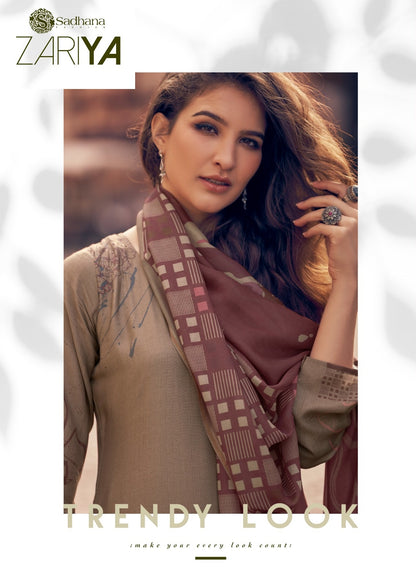 Zariya Sadhana Muslin Silk Pant Style Suits Supplier India