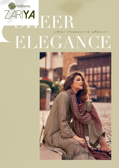 Zariya Sadhana Muslin Silk Pant Style Suits Supplier India