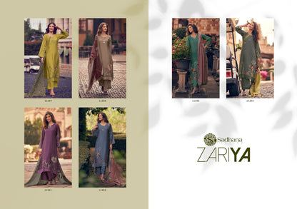 Zariya Sadhana Muslin Silk Pant Style Suits Supplier India