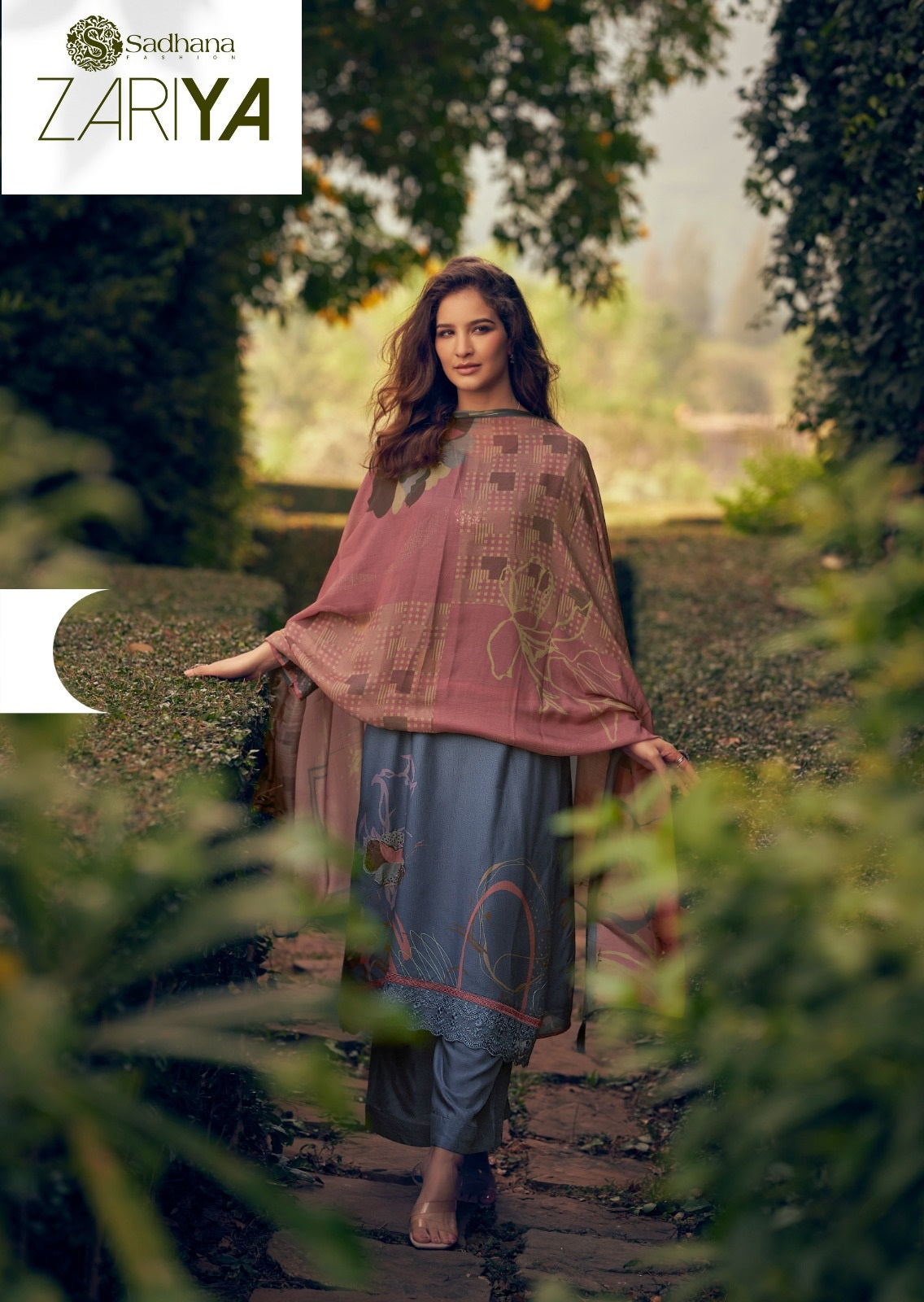Zariya Sadhana Muslin Silk Pant Style Suits Supplier India