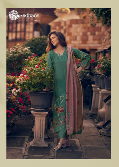Zariya Sadhana Muslin Silk Pant Style Suits Supplier India