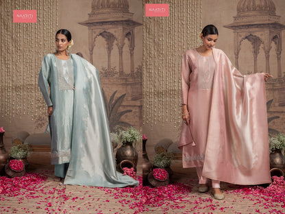 Zariyat Naariti Silk Jacquard Pant Style Suits Wholesale Rate