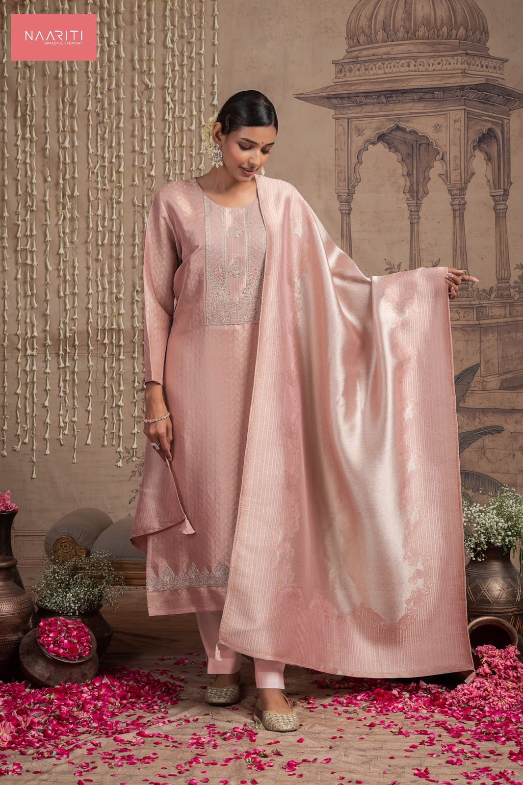 Zariyat Naariti Silk Jacquard Pant Style Suits Wholesale Rate
