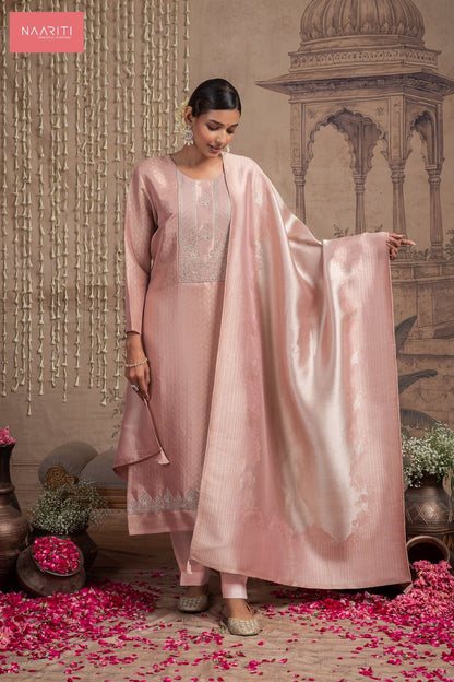 Zariyat Naariti Silk Jacquard Pant Style Suits Wholesale Rate