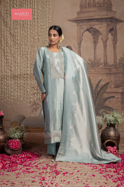 Zariyat Naariti Silk Jacquard Pant Style Suits Wholesale Rate
