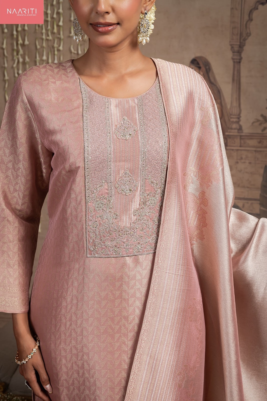 Zariyat Naariti Silk Jacquard Pant Style Suits Wholesale Rate