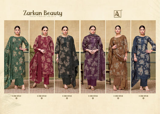 Zarkan Beauty Alok Cotton Cambric Karachi Salwar Suits Wholesaler Ahmedabad