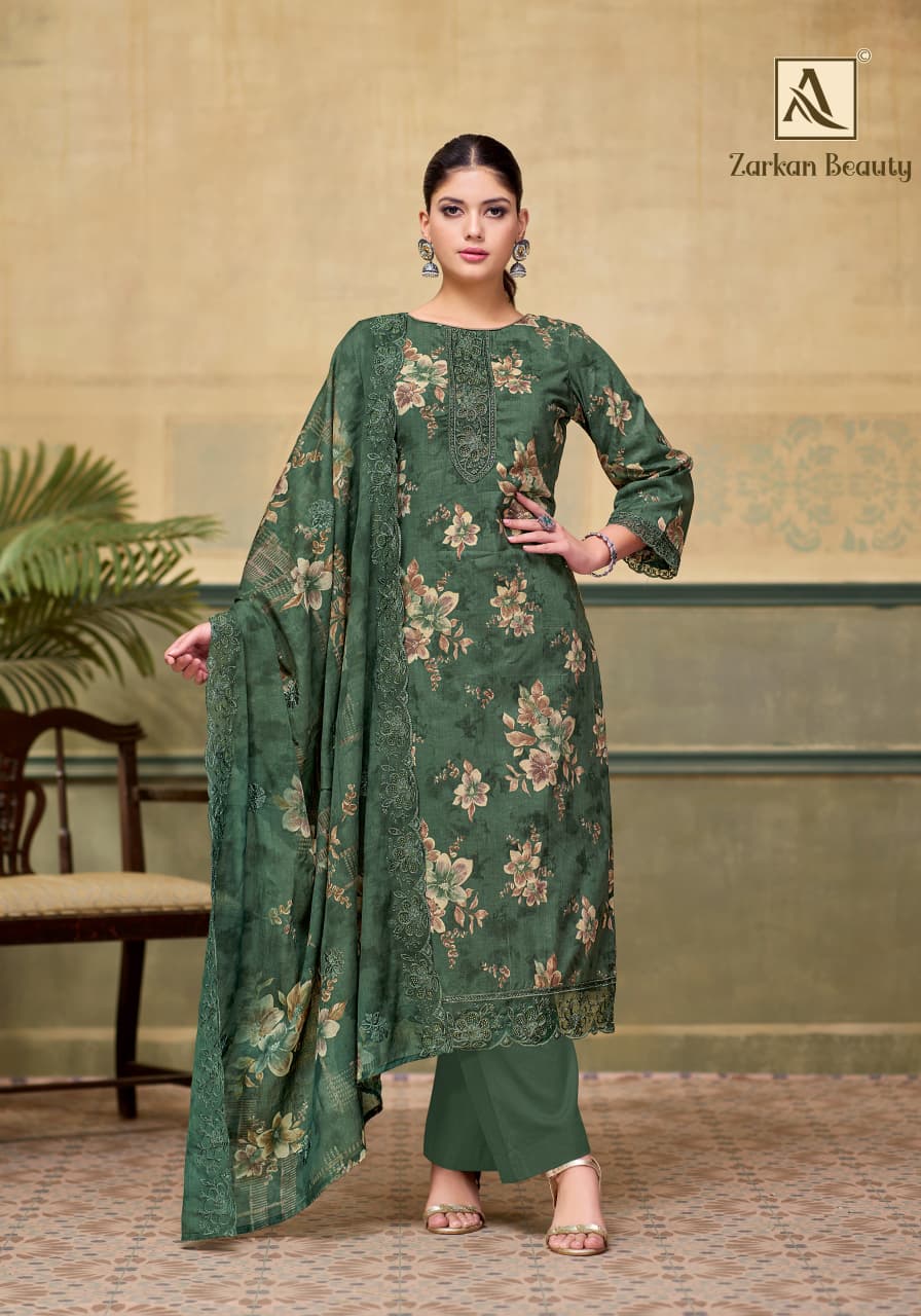 Zarkan Beauty Alok Cotton Cambric Karachi Salwar Suits Wholesaler Ahmedabad