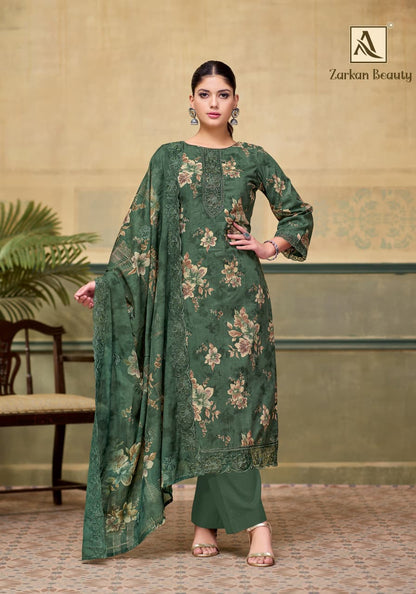 Zarkan Beauty Alok Cotton Cambric Karachi Salwar Suits Wholesaler Ahmedabad