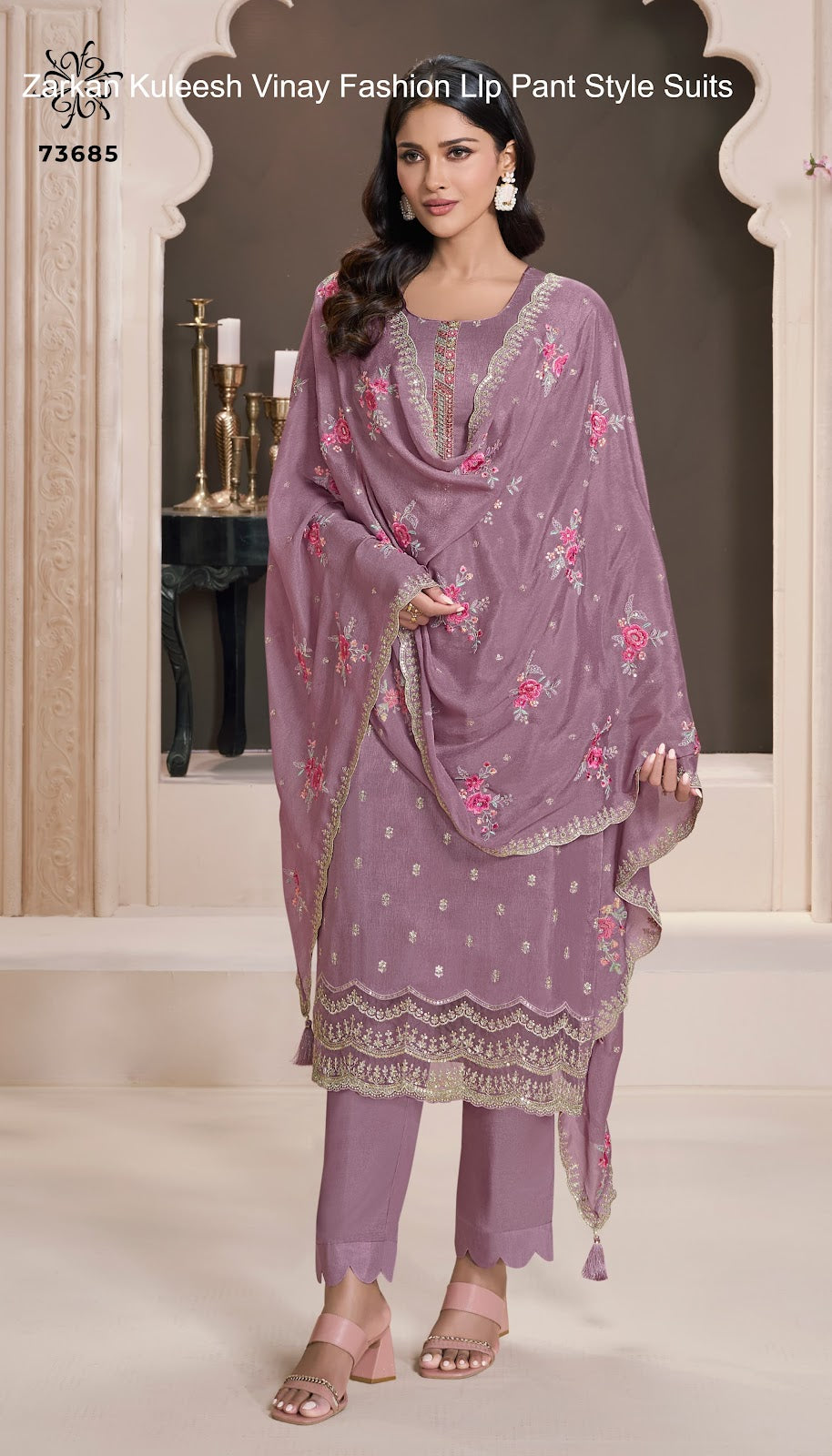 Zarkan Kuleesh Vinay Fashion Llp Silk Jacquard Pant Style Suits Wholesale Price