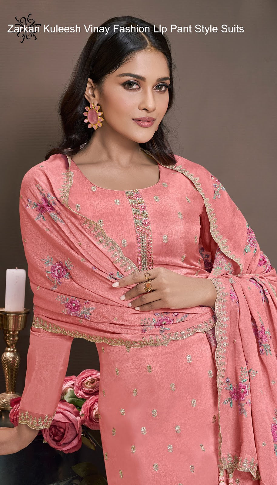 Zarkan Kuleesh Vinay Fashion Llp Silk Jacquard Pant Style Suits Wholesale Price
