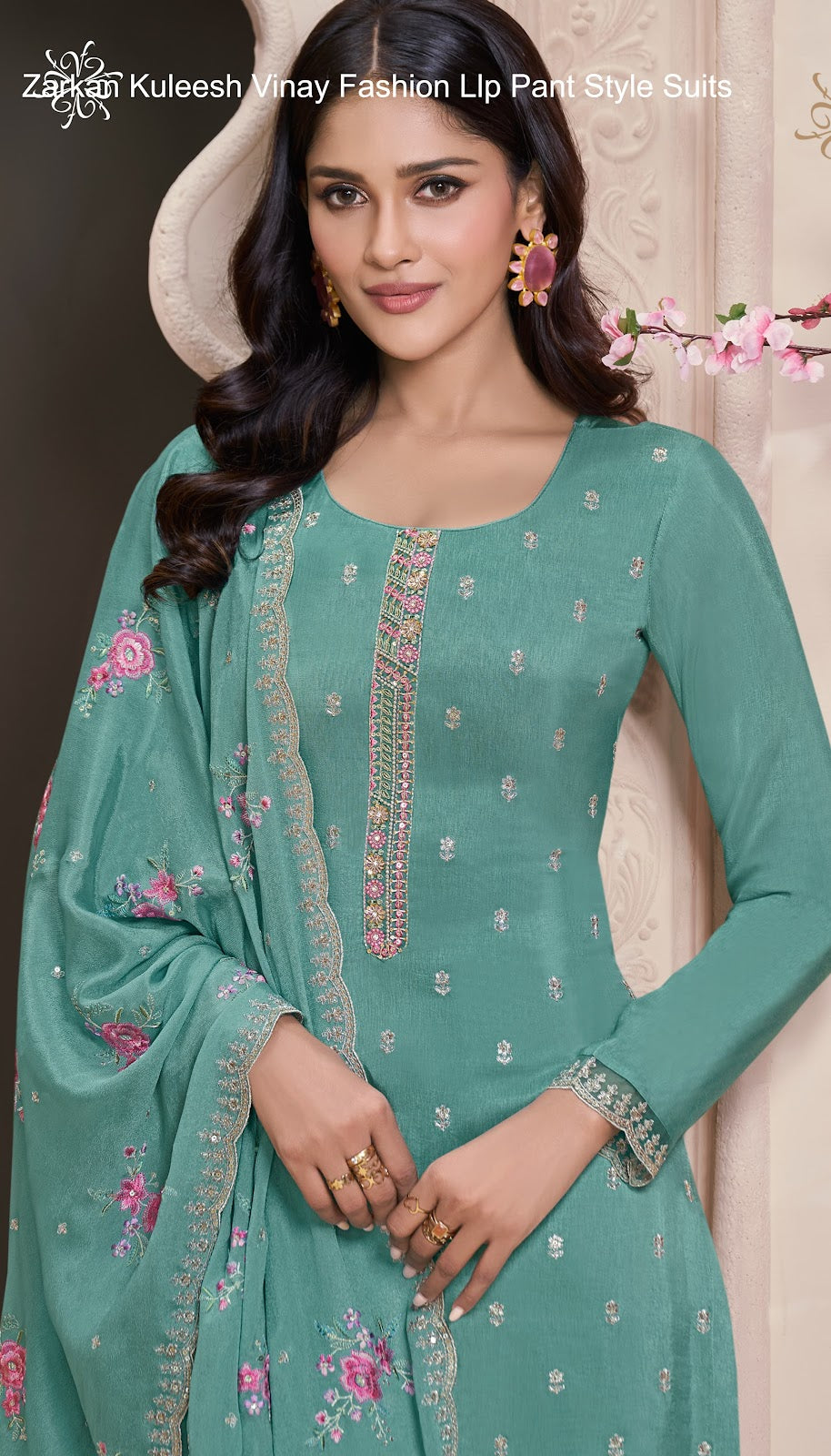 Zarkan Kuleesh Vinay Fashion Llp Silk Jacquard Pant Style Suits Wholesale Price