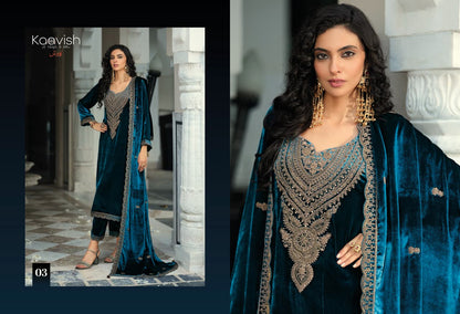 Zarkash Kaavish Velvet Suits Supplier Ahmedabad