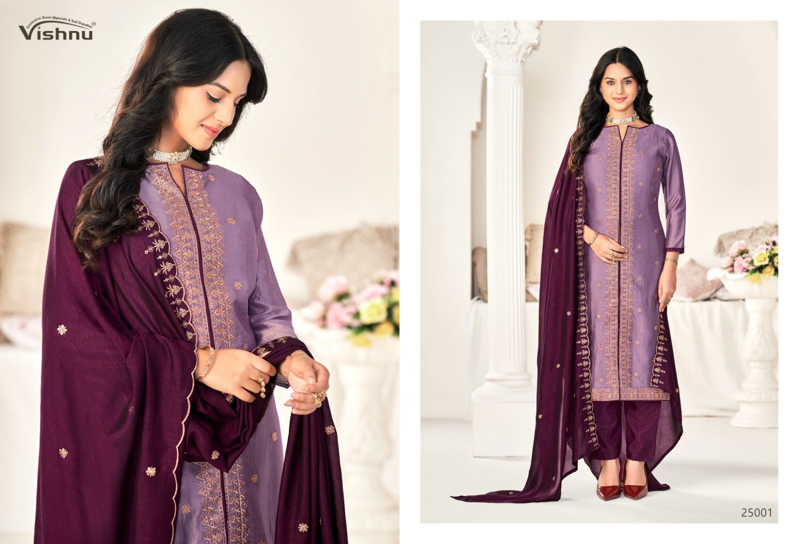 Zarkash Vishnu Impex Vichitra Silk Pant Style Suits Wholesale Price